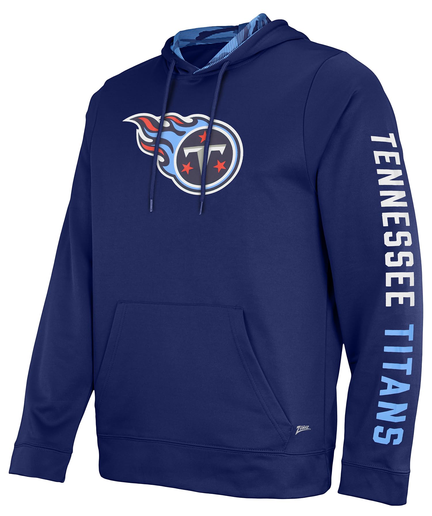 Zubaz NFL Football Men's Solid Team Hoodie with Camo Lined Hood and Sleeve Graphic — view 15