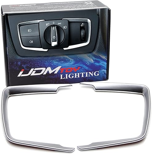 Miniatura 10 de iJDMTOY 2 interruptores de faros delanteros color rojo oscuro compatibles con BMW 2 3 4 Series X5 X6 (F22 F30 F31 F32 F33 F15 F16)