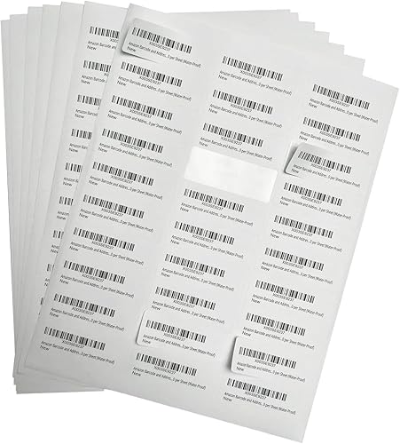 Tienda Barcode and Address Labels 1" x 2-58" 1500 Labels Sticker Paper for Laser and Ink Jet Printer Mailing Labels 8.5"×11" White 30 per Sheet