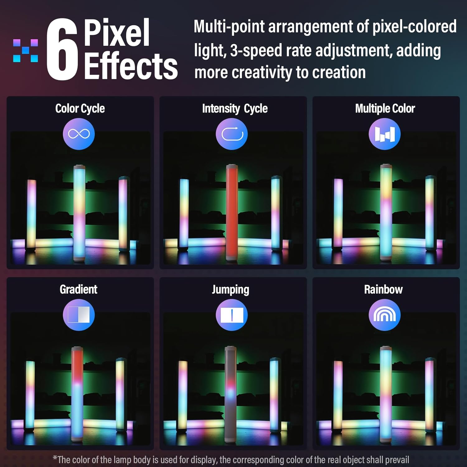 SIRUI 30W RGB LED Video Light Stick, 2500K~7000K, 2580 lux/0.5m, TLCI 98, CRI 96, 6 Pixel Effects, Full-Color LED Tube Light, Reverse Charging, Magnetic Light, White