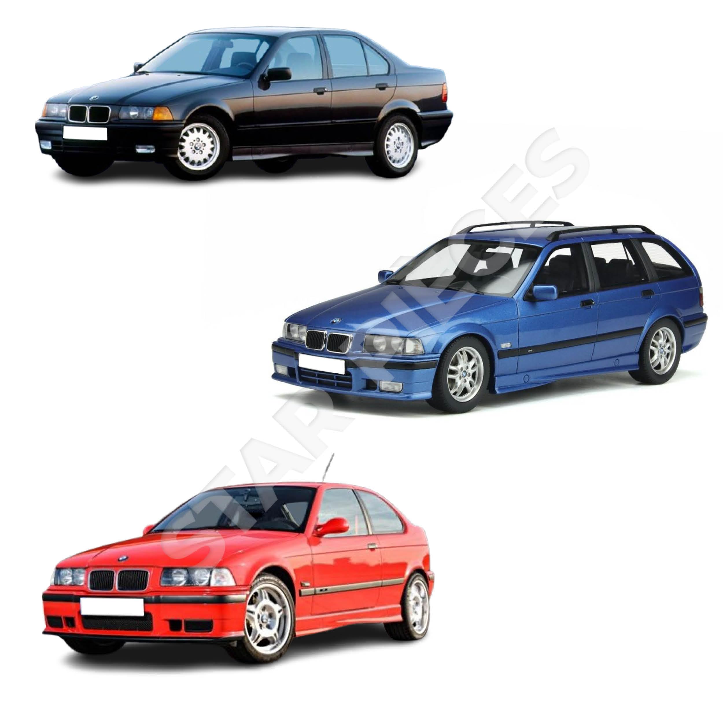 2 verins de capot compatibles pour BMW E36 Compact, Berline et Break (Serie 3) (1990-2000) Vérin ouverture de capot | 51231960852, 1960852