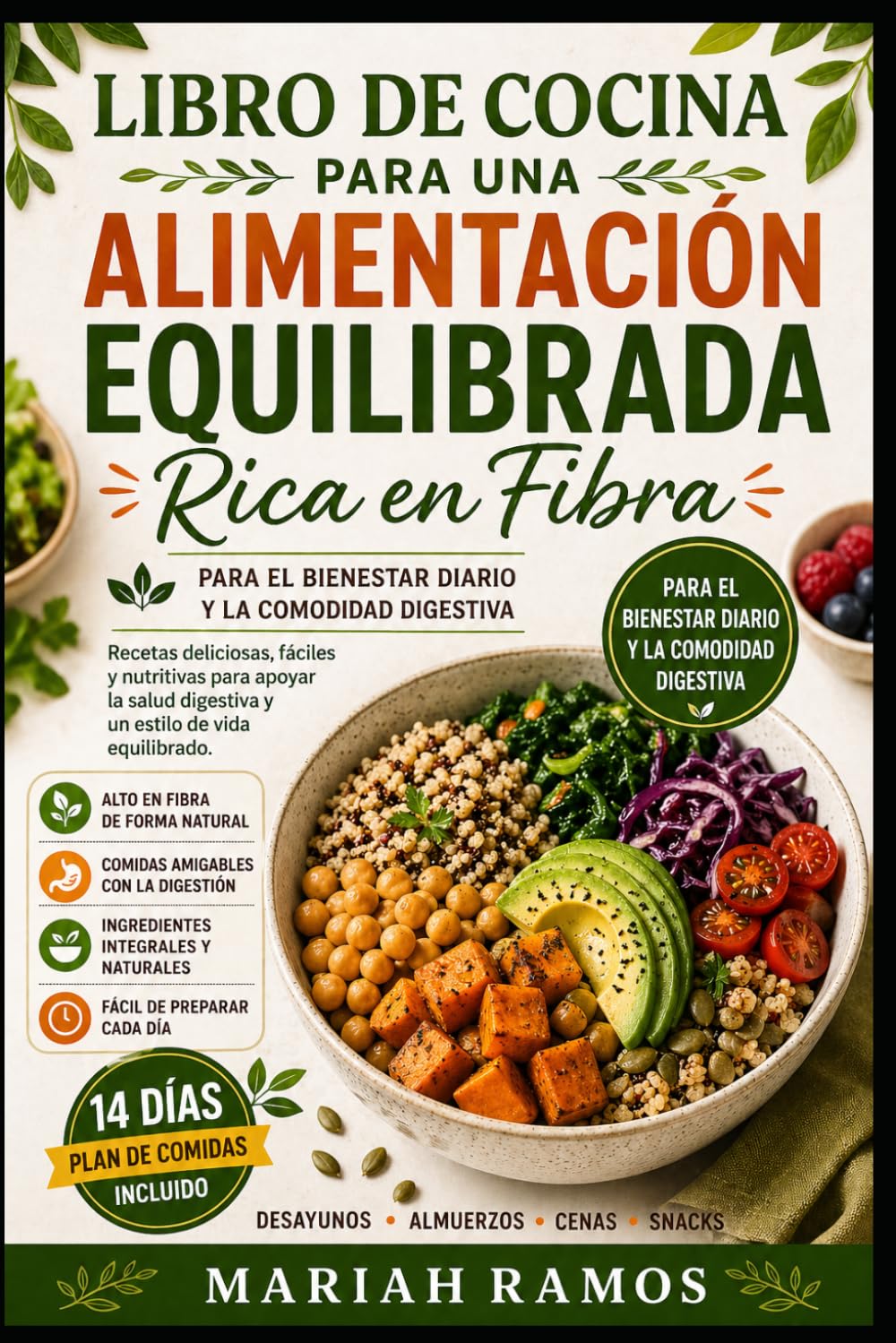 LIBRO DE COCINA PARA UNA ALIMENTACIÓN EQUILIBRADA RICA EN FIBRA