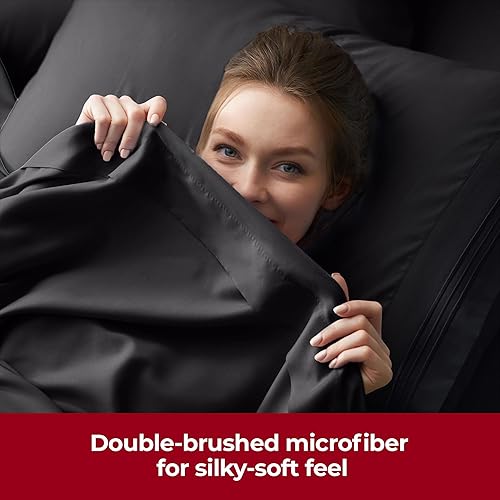 Miniatura 7 de Mellanni Sábanas extra profundas tamaño Queen, 4 piezas de ropa de cama de la colección icónica, de lujo de hotel, ultra suaves, refrescantes,