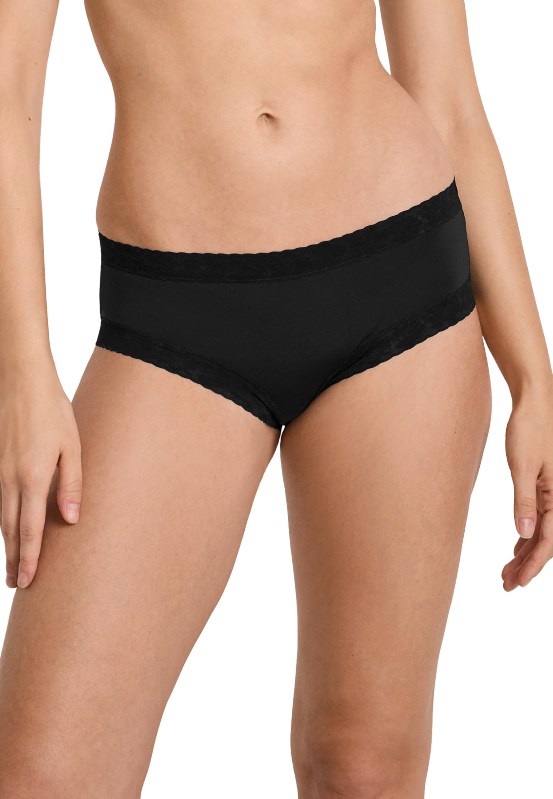 Jockey Women's Parisienne Soft Stretch Lace Hipster, Black, XL