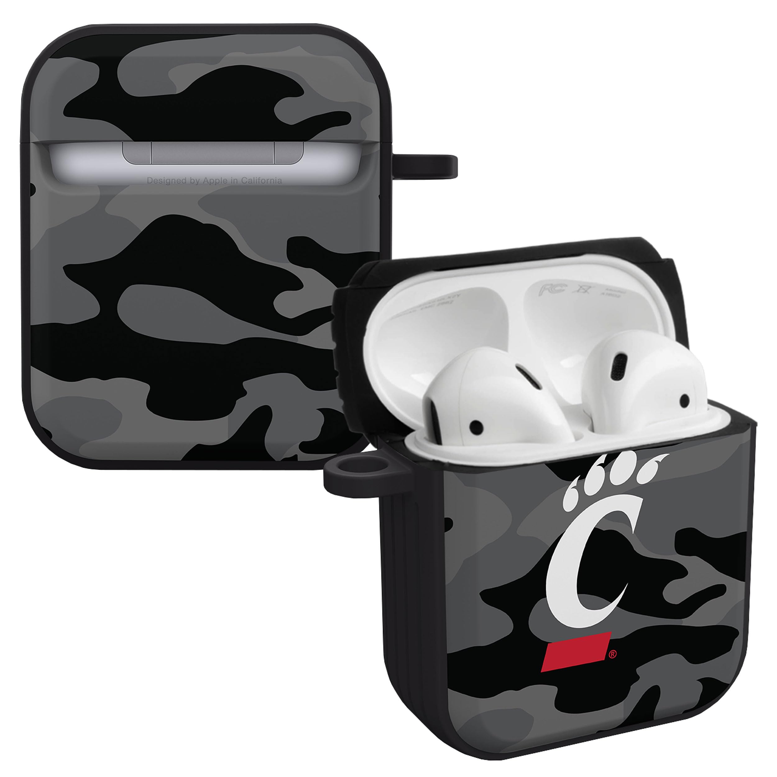 AFFINITY BANDS Cincinnati Bearcats Camo HDX Case Cover Compatible with Apple AirPods Generations 1 & 2