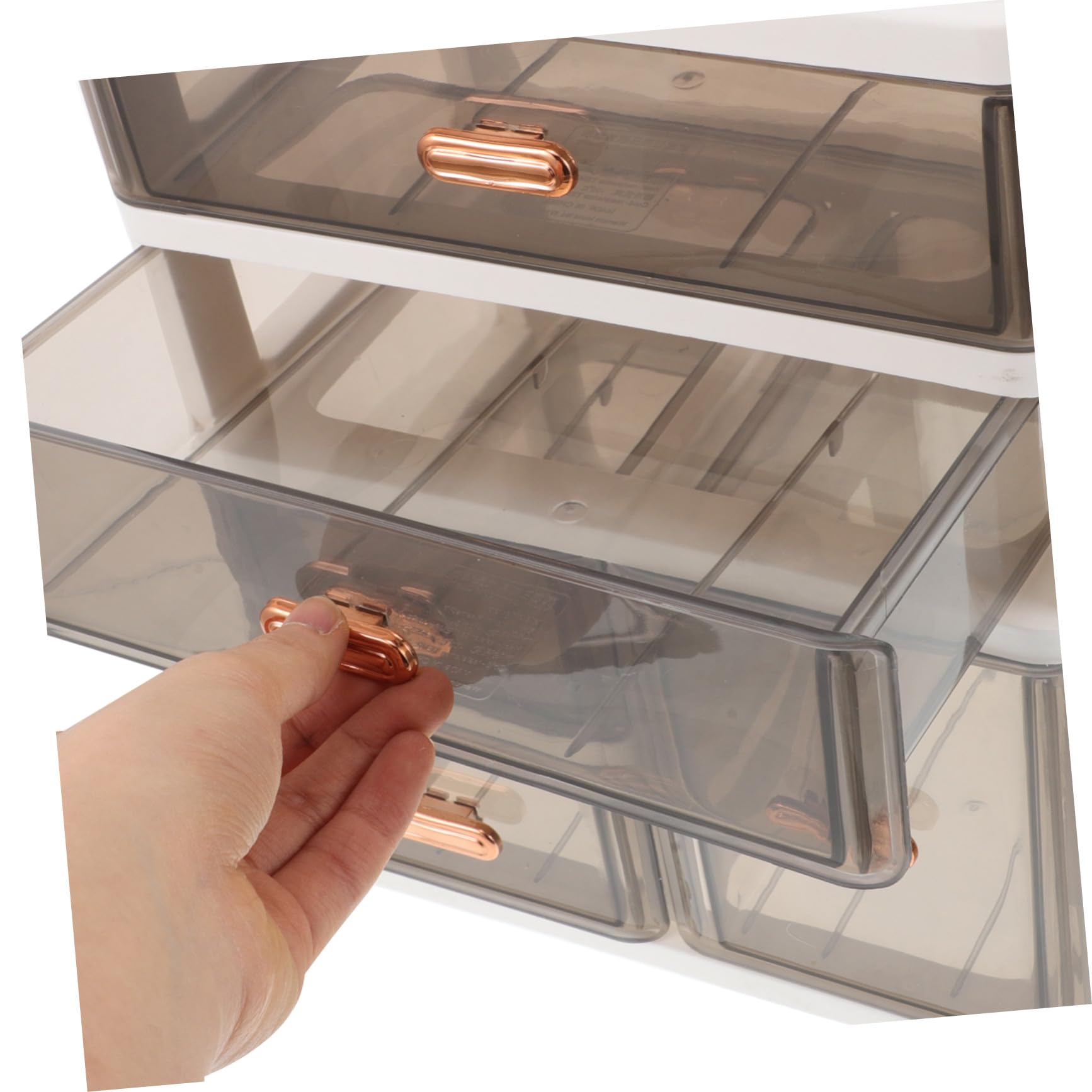 Organizer da Scrivania con Cassetti Multistrato in Plastica Resistente Compatto per Cosmetici Cancelleria e Prodotti per Cura per Casa e Ufficio