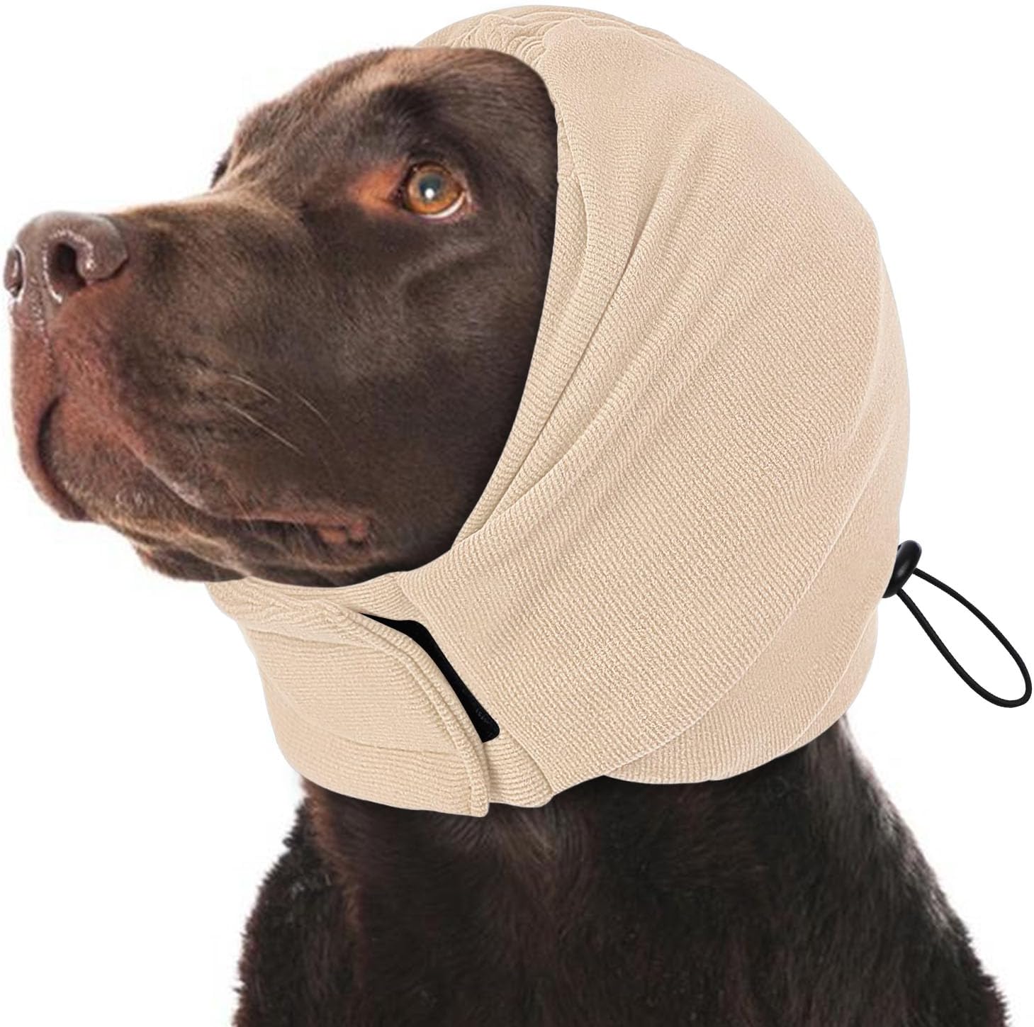 KOESON Dog Calming Hoodie, Soft & Adjustable No Shake Ear Wrap for Dogs Hematoma, Noise Protection Dog Head Muffs, Anxiety Relief Ear Cover for Dogs for Fireworks, Separation, Drying, Thunder