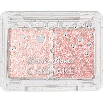 CANMAKE Lame Mania - Eye Shadow Glitter Shiny Pearl 2 Colors - 0.13oz 3.7g 02 Pink Poodle
