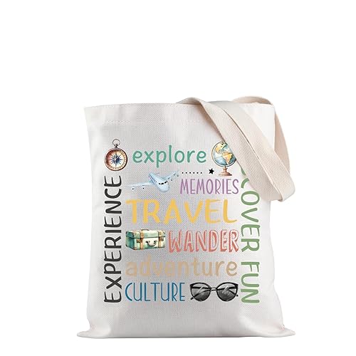 Travel World Collage Tote Bag Travel Adventure Shoulder Bag Travel