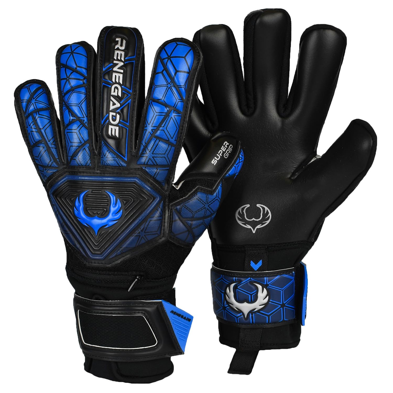 Renegade GK Vortex Guantes De Porteros con Microbe-Guard (Talla 6-11, 3 Estilos) | 3.5+3mm Hyper Grip |Guante del Portero De Alto Nivel | Mejor Agarre, Protección Y Comodidad | Adulto, Niños
