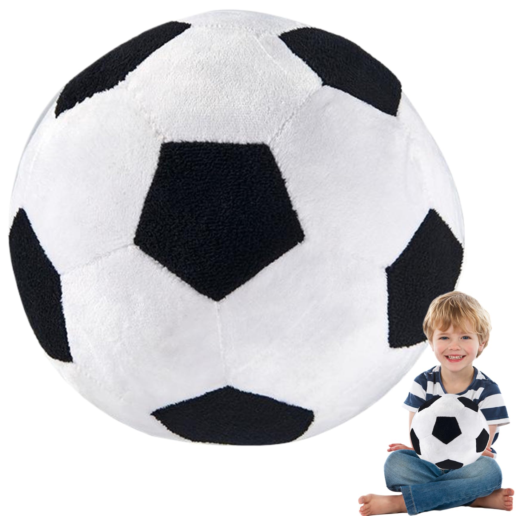 Oreiller de football créatif en peluche, cadeau d'anniversaire idéal pour jeune footballeur