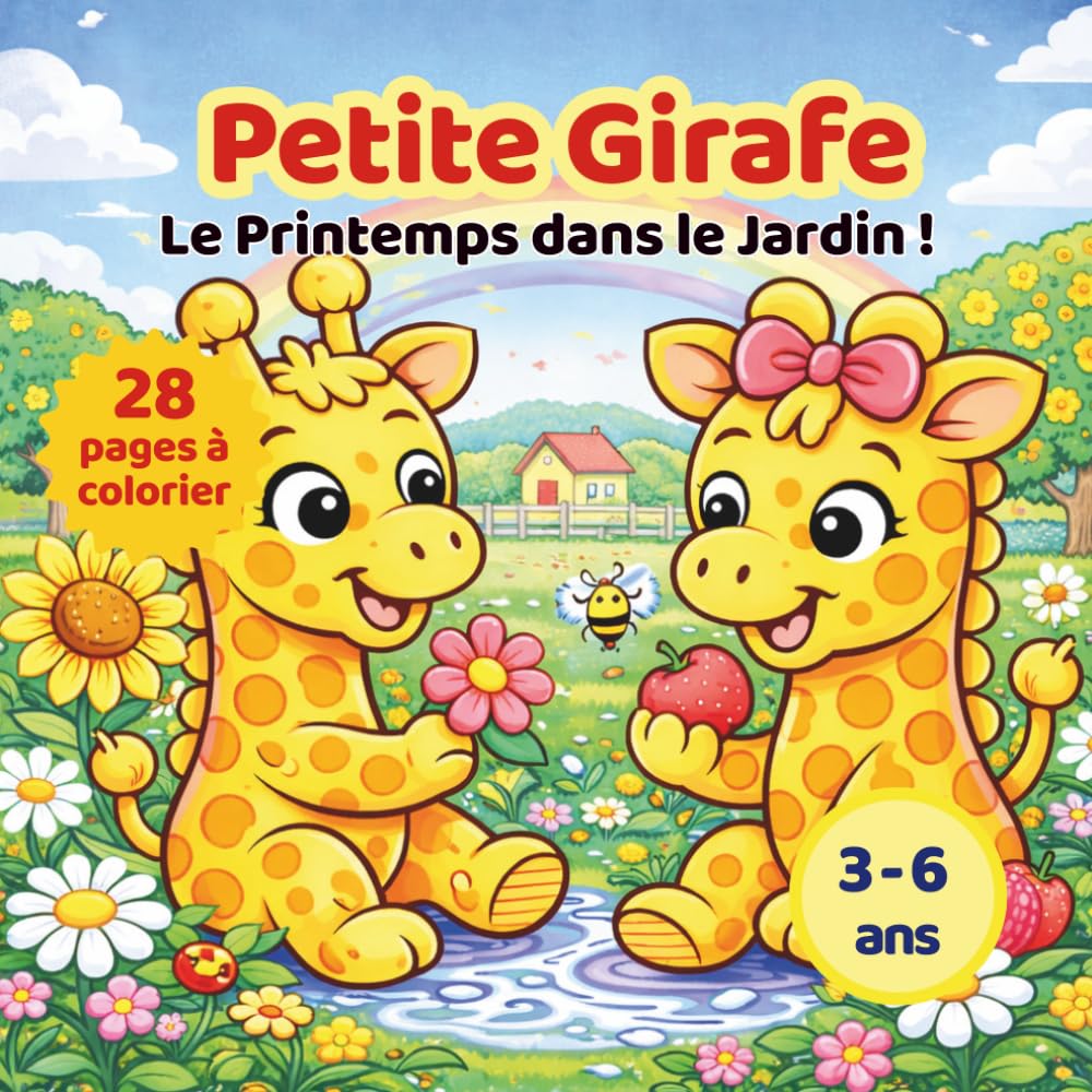 Livre de coloriages du printemps: Petite Girafe (Livres de coloriages - Petite Girafe)