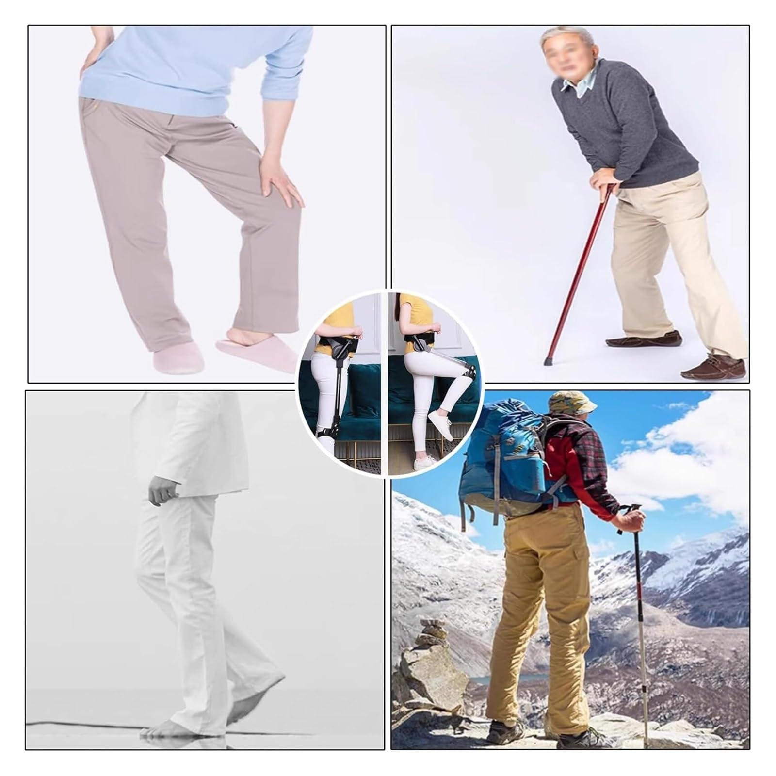 Supporto Mobilità, Tutore Gamba Regolabile per Camminata | Aiuto Con Movimento Naturale, Attività Giornaliere E Passeggiate, Adulti, Regolazione Comoda