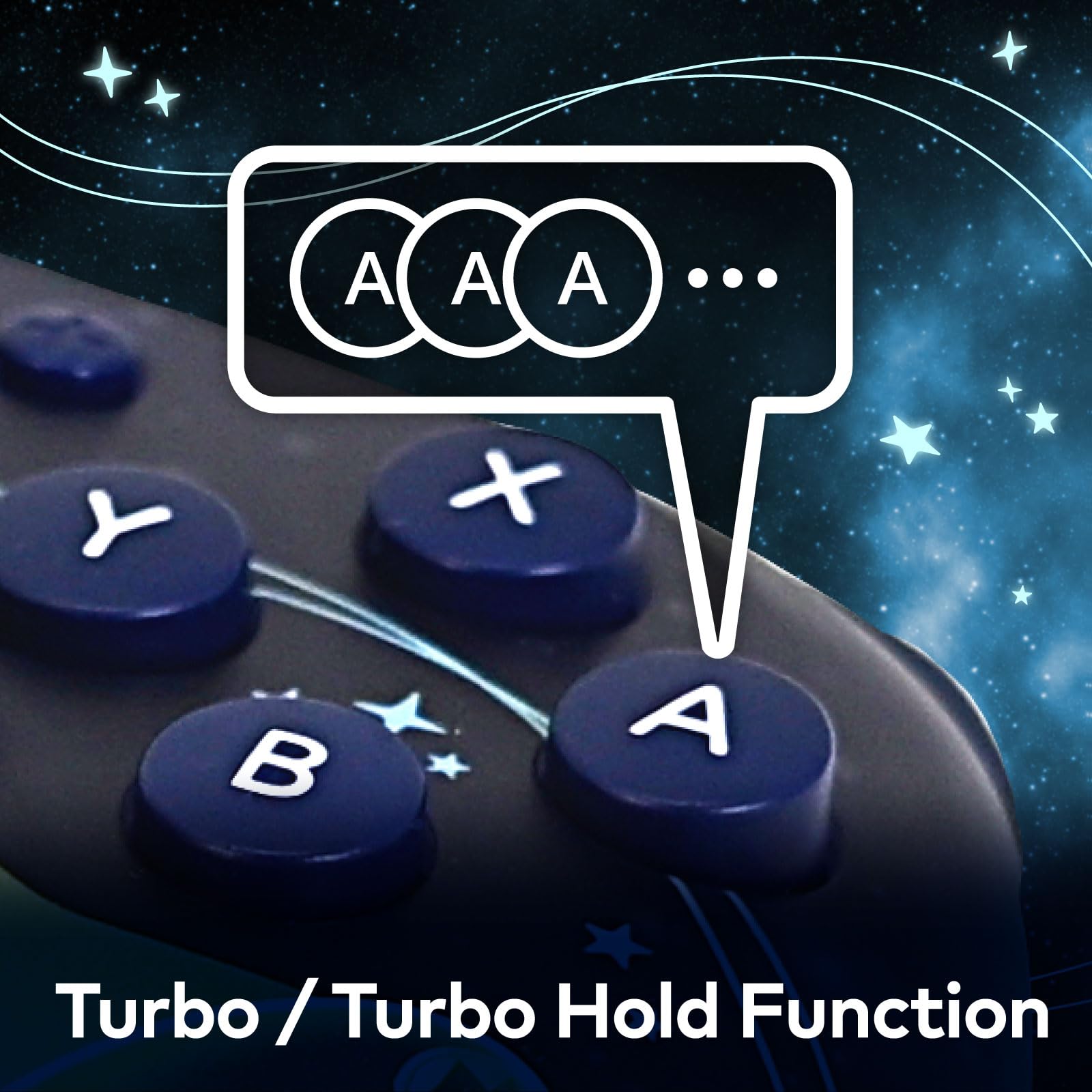 Hori - Mando inalámbrico HORIPAD Turbo (Universe Mario) Nintendo Switch 2 - Licencia oficial