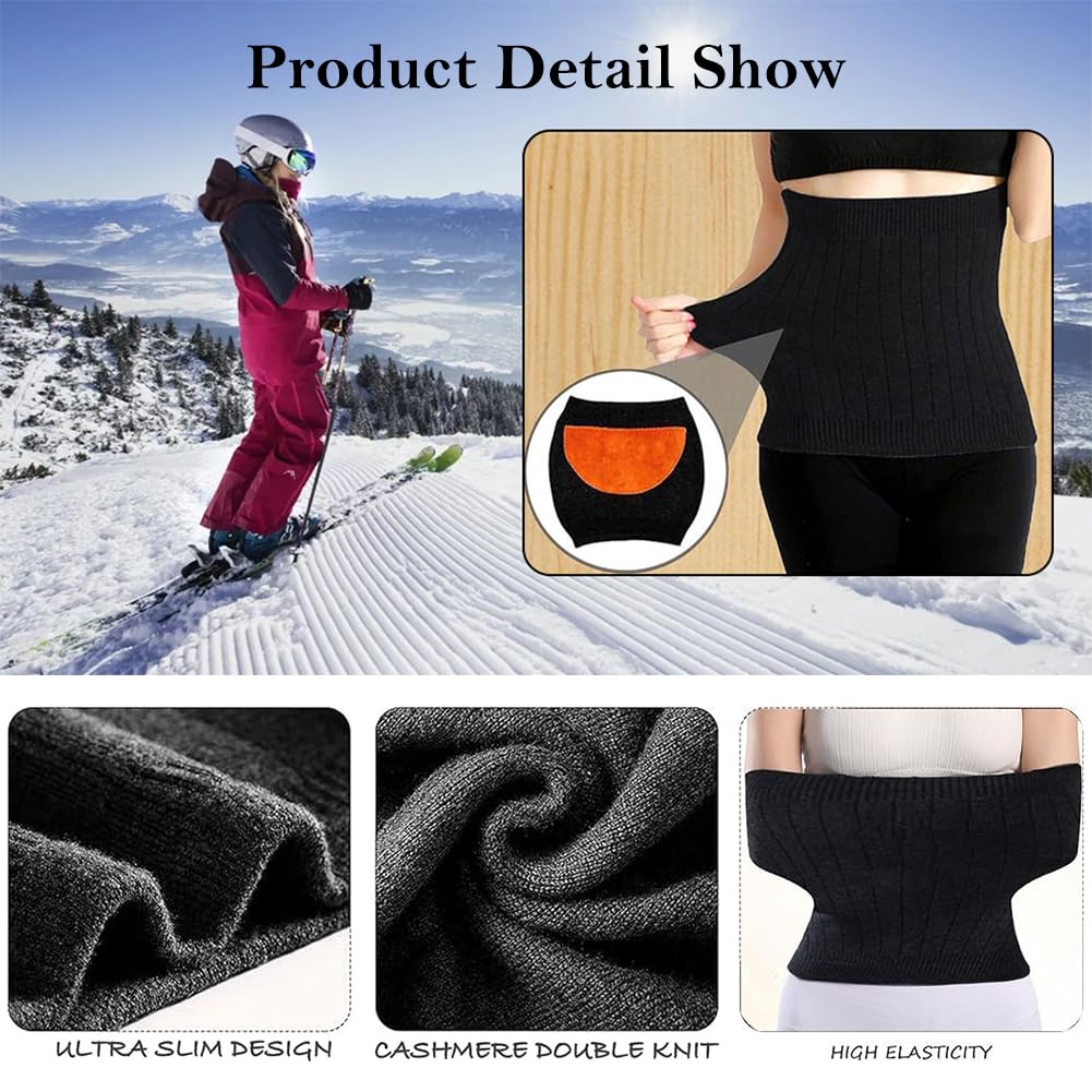 Rakiuty Calentador de Espalda,Cinturón de Calor para Lumbares,Cinturón Calentador de Invierno,Faja Lumbar Caliente para Hombres Mujeres para Cintura de Apoyo Caliente Dolores Menstruales
