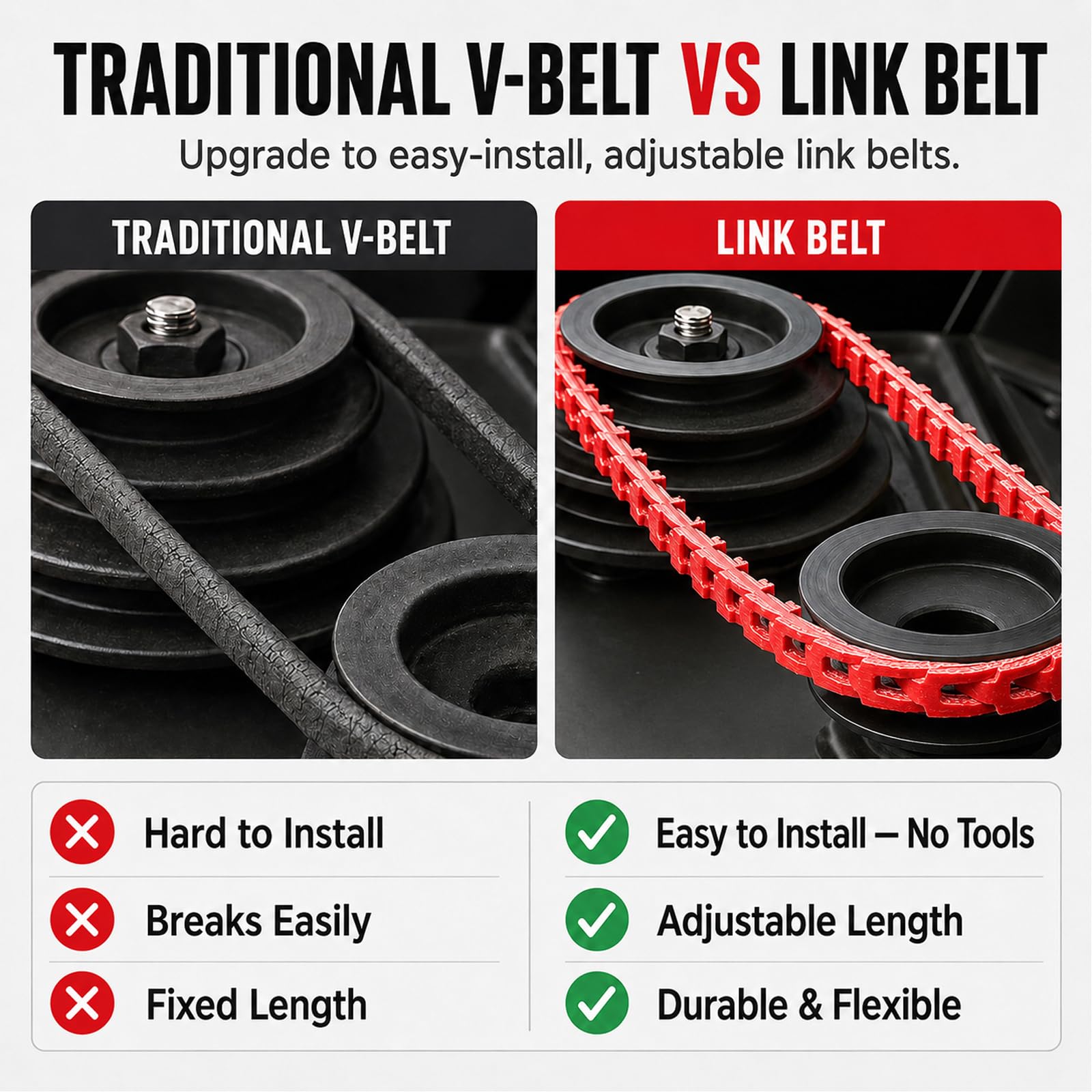 5FT Power Twist V Belt 3/8-inch x 5Feet Z Type,Adjustable Link V-Belt — Amazon image 7