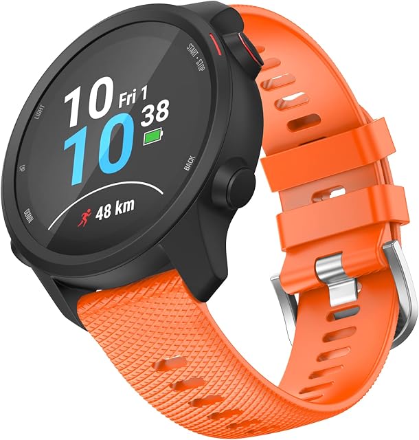 OVERSTEP Compatible with Garmin Venu 2 Plus, Venu SQ Band, 20mm Wrist Strap Quick Release Waterproof Soft Silicone Bands for Vivoactive 3 Music, Vivomove Hr, Forerunner 645/245 Music Smartwatch