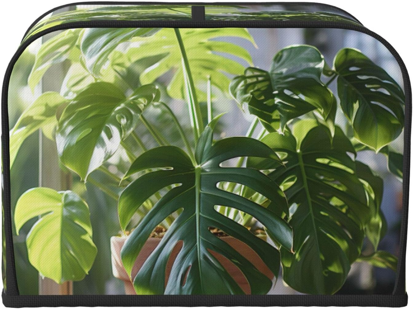 Monstera Deliciosa Banana Palm Print 4-Slice Toaster Cover Kitchen Appliance For Bread Home Protector Daily Usability image 2