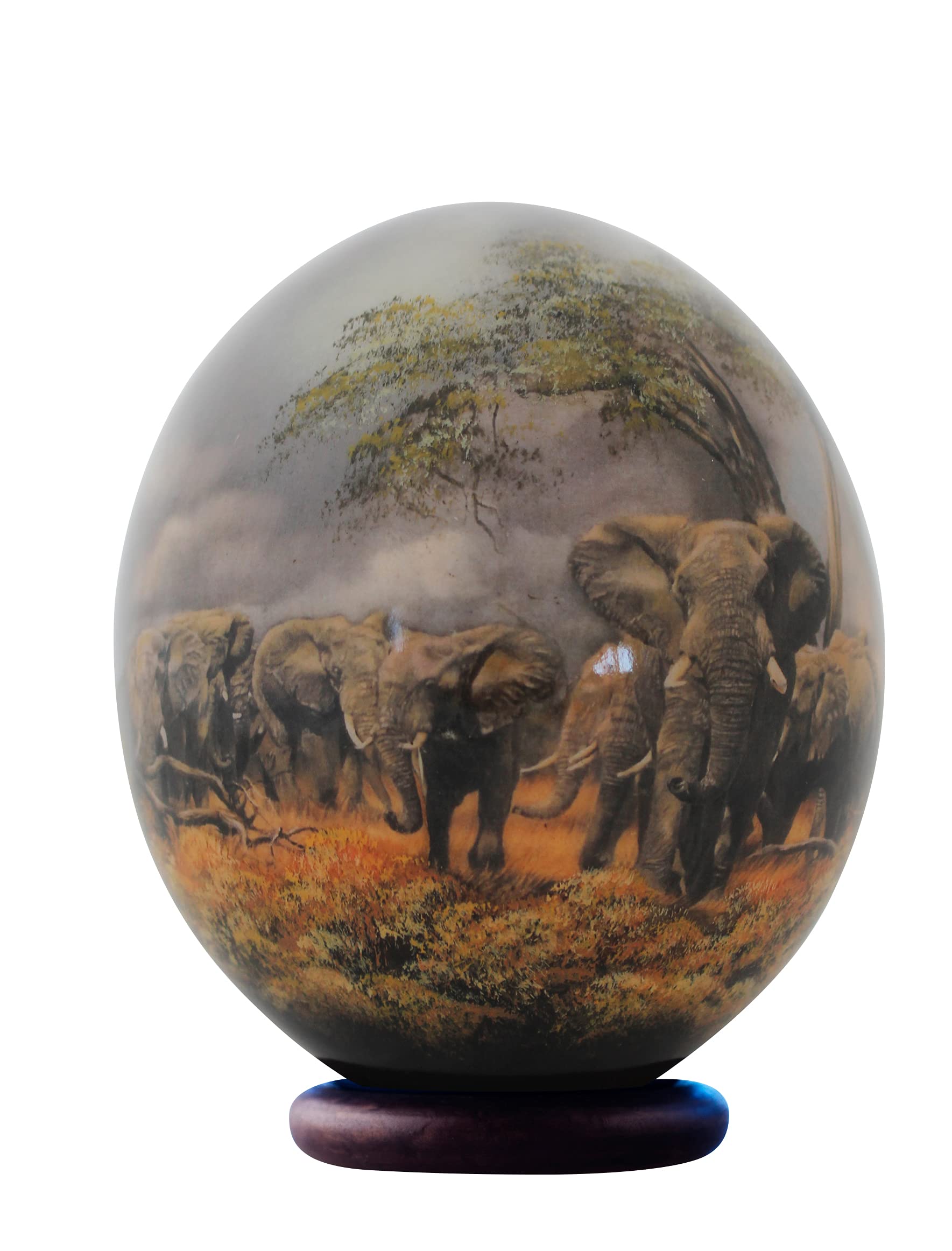 Decoupage Elefanten Straußenei