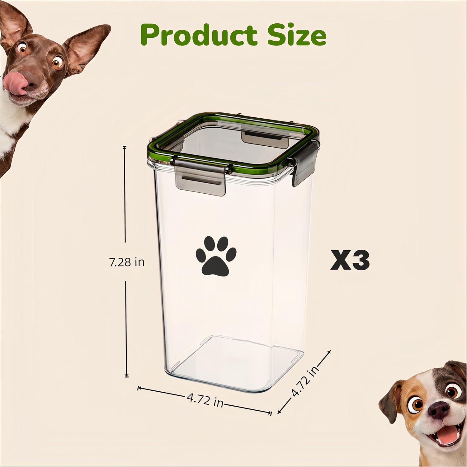 Dog Treat Container With Airtight Lids,Dog Food Storage Container