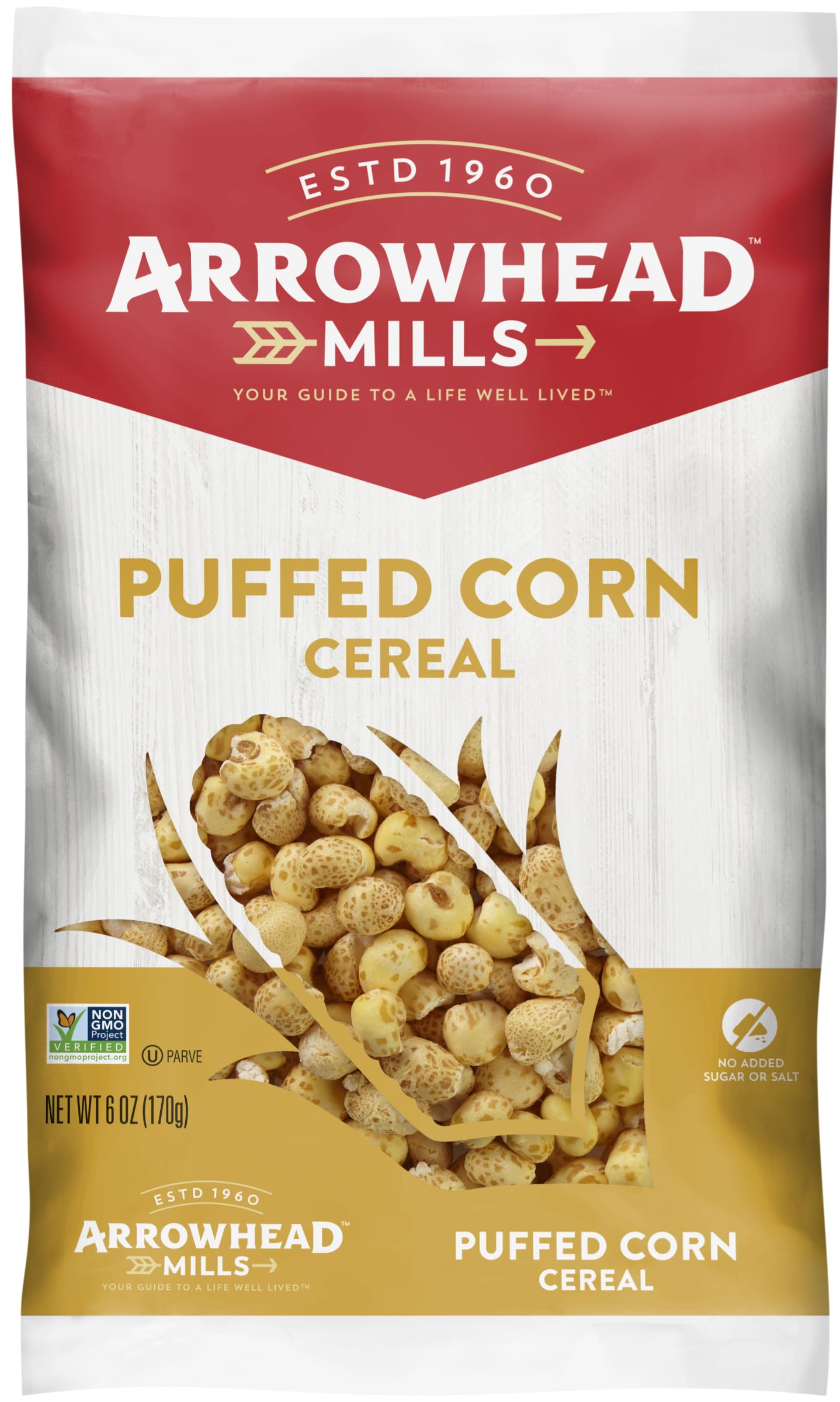 Arrowhead Mills Puffed Corn Cereal, 6 oz (Pack of 12)