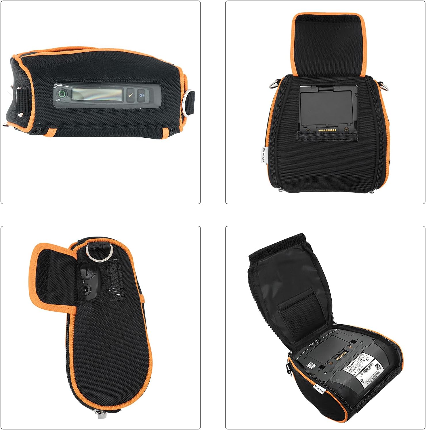 Carrying Case for Zebra ZQ520 ZQ521 Printer, Shoulder Belt Holster for ZQ520 ZQ521 Label Printer Orange, Universal, BZZQ520H1-O