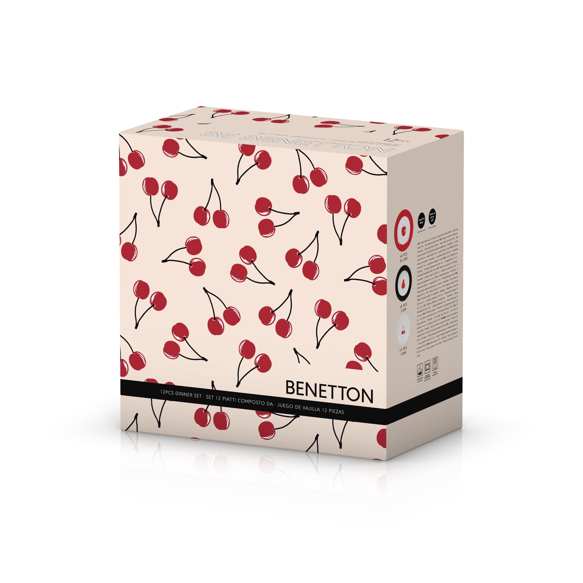 UNITED COLORS OF BENETTON. Vajilla 12 pzs porcelana benetton fruits