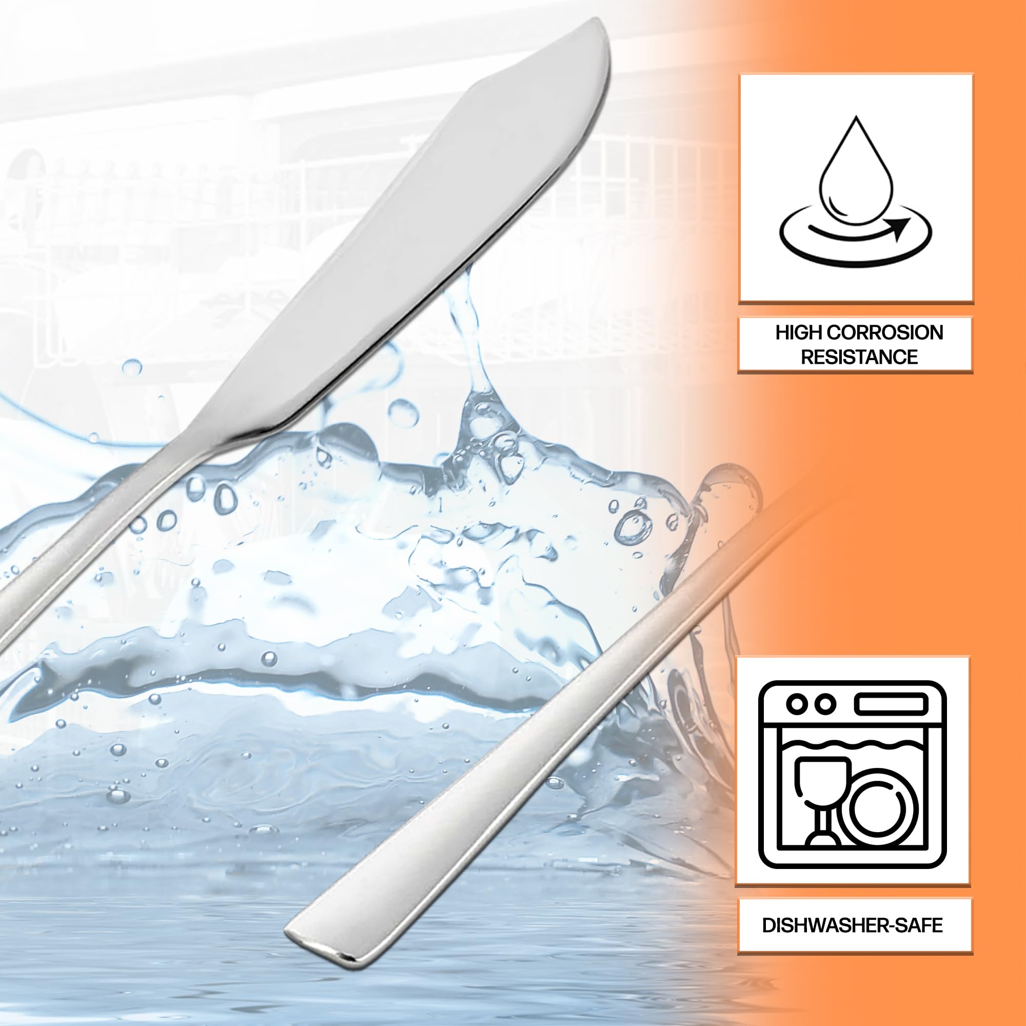 Cuchillo de pescado acero inoxidable 6 piezas acabado brillante diseño ergonomico cortes precisos faciles de limpiar aptos para lavavajillas