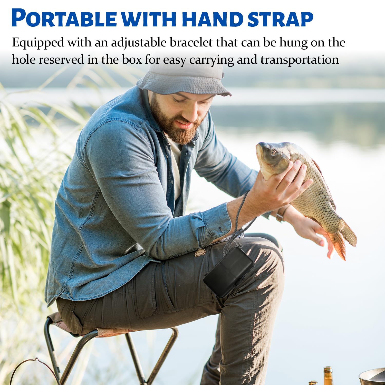 2 cajas de señuelo, doble almacenamiento, impermeable y duradera, caja de almacenamiento para accesorios de pesca, almacenamiento flexible, apto para almacenamiento de accesorios de pesca (Negro)