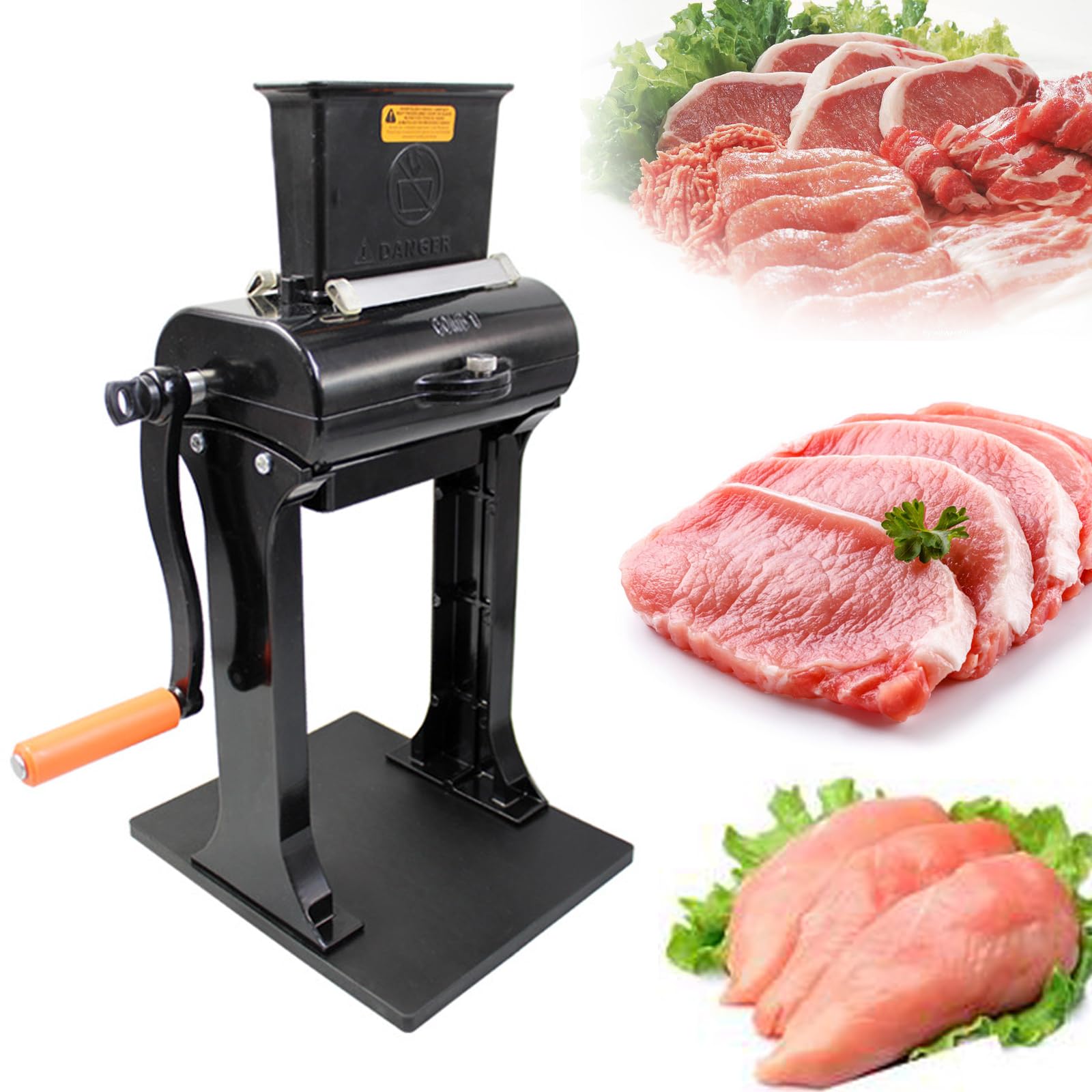 Robuster Fleischklopfer aus Edelstahl – vertikales manuelles Küchenwerkzeug für Rind, Huhn, Truthahn – kommerzieller Fleischklopfer für perfekt zartes Fleisch