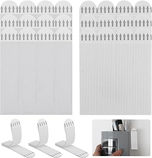 36-Pairs(72Strips) Adhesive Picture Hanging Strips Heavy Duty, 92mm x 19mm Large Double Side Wall Picture Hanging Strips, Hook and Loop Tape, Damage Free Removable Photo Frame Stickers for Wall