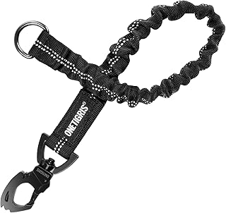 OneTigris Ruckdämpfer Hund 51cm, Hundeleine Nylon mit Tiger Zahn Metallclip, Leinenverlängerung Reflektierend für Spaziergänge, Radfahren product image
