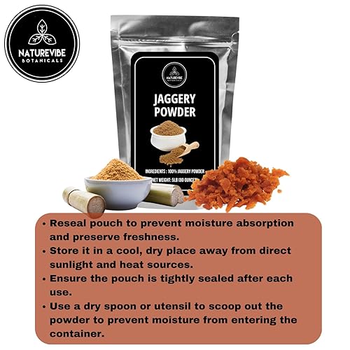 Miniatura 8 de Naturevibe Botanicals - Jaggery en polvo, 5 libras, Jaggery puro y crudo, se puede utilizar como edulcorante, bolsa a granel de 80 onzas