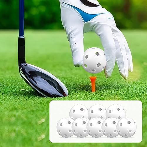 Miniatura 5 de XIPEGPA Pelotas de golf de práctica de 1.614 in de plástico de flujo de aire hueco, campo de conducción, práctica de columpio, uso en interiores y
