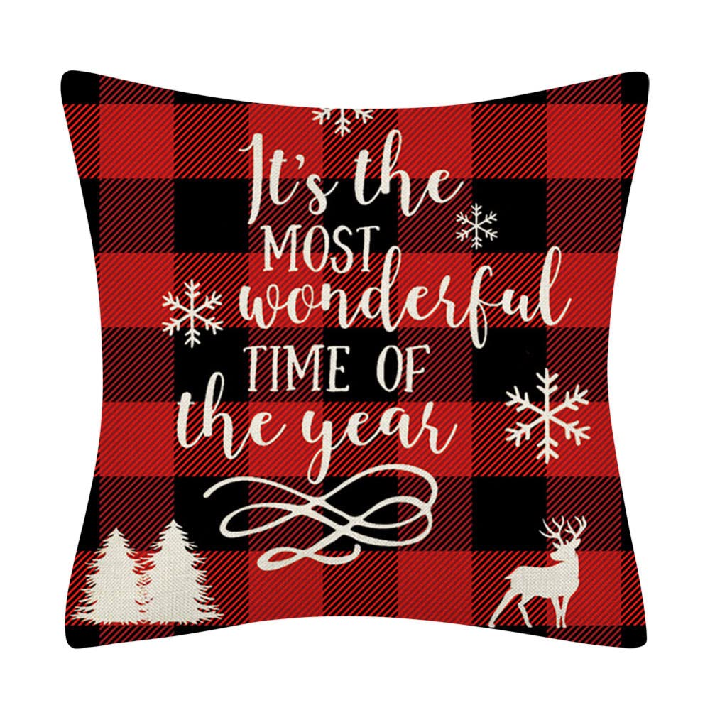 4 Piezas Funda de Almohada 65x65cm Ciervo Fundas de Cojín Terciopelo Sencillo y Decorativo para Sofá Camas Dormitorio Coche Lino Cojines Throw Pillow Covers （26x26in）