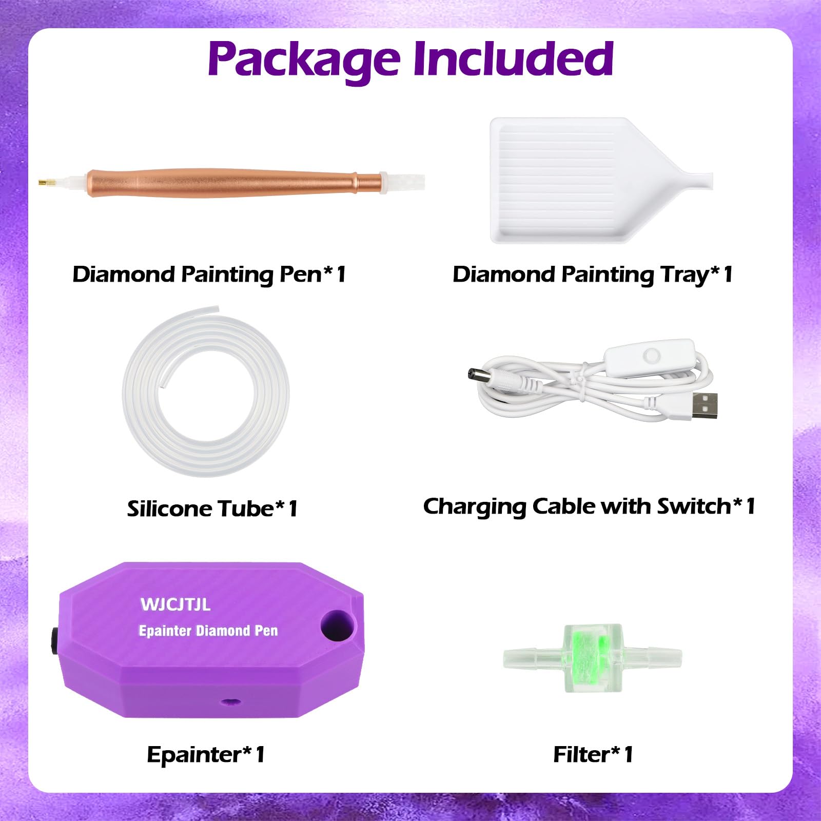 Diamond-E-Painter, für die Gestaltung mit Diamond-Painting-Steinen, inkl. Zubehör | Zubehör für