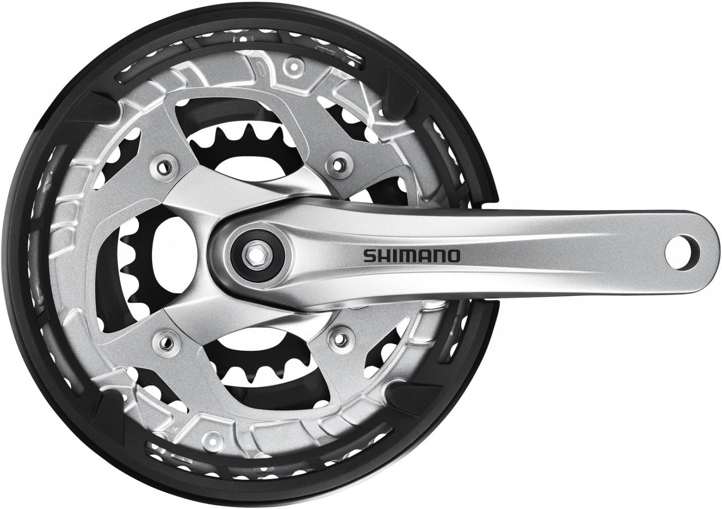 Alivio Shimano FC-T4010, 170MM OCTALINK, 44X32X22T W/CG, for Rear 9-Speed, CHAINCASE COMPAT, Silver