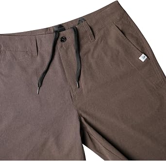 KAVU Dunk Tank Quick Dry Shorts with Hidden Pockets, Drawcord Trunks - Bracken Heather - 38