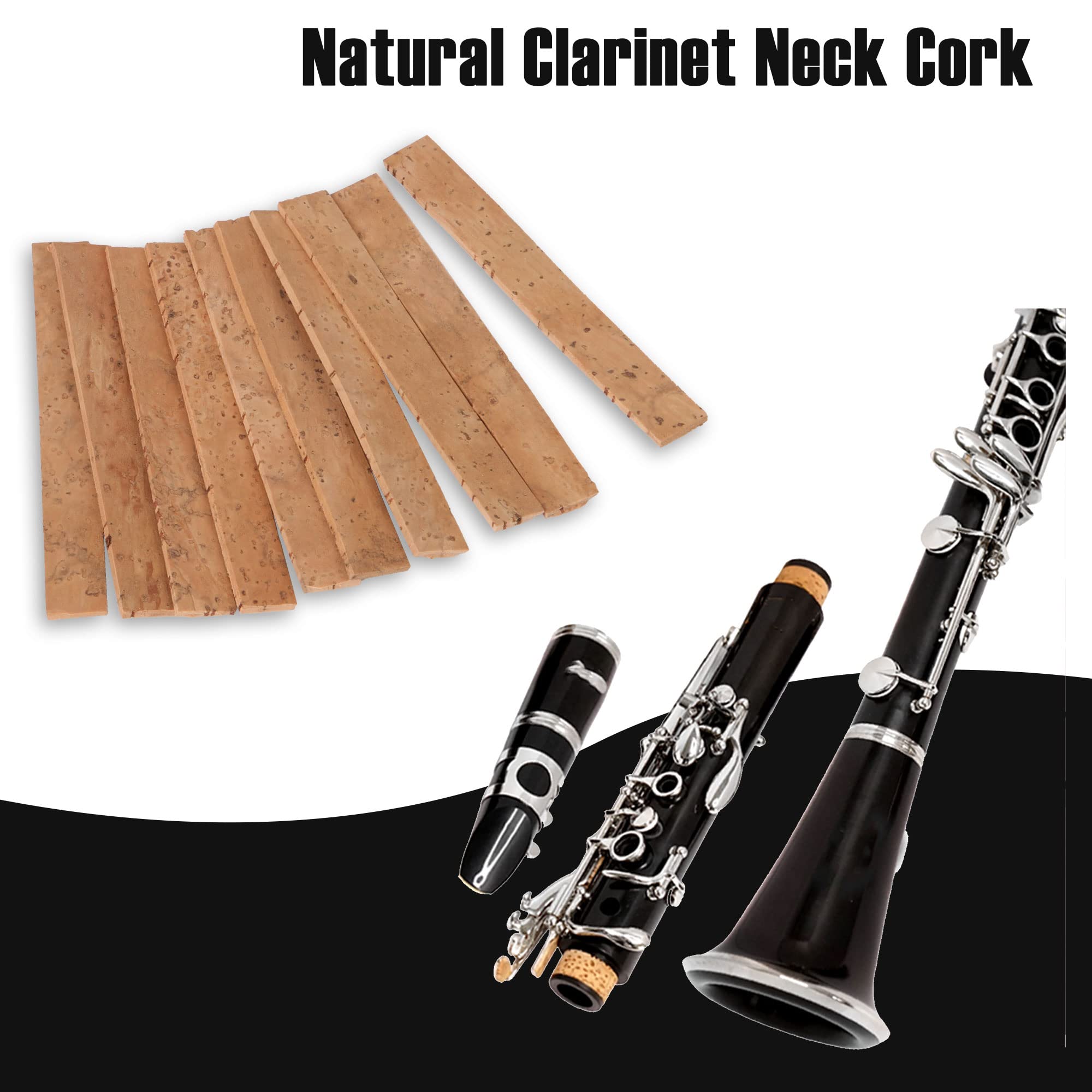 管楽器　クラリネット　ジョイントコルク　81mm×11mm 厚2mm 100枚 Amazon | Lovermusic 3.19x0.45インチ クラリネットネックジョイント