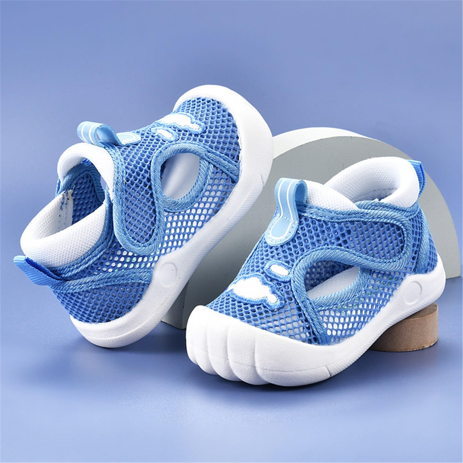 Generisch Ciabatte da bagno per bambini 20 sandali per bambini e ragazze, neonati, sneakers, carino traspirante a rete antiscivolo, sandali da trekking per ragazze 23, Blu, 21 EU