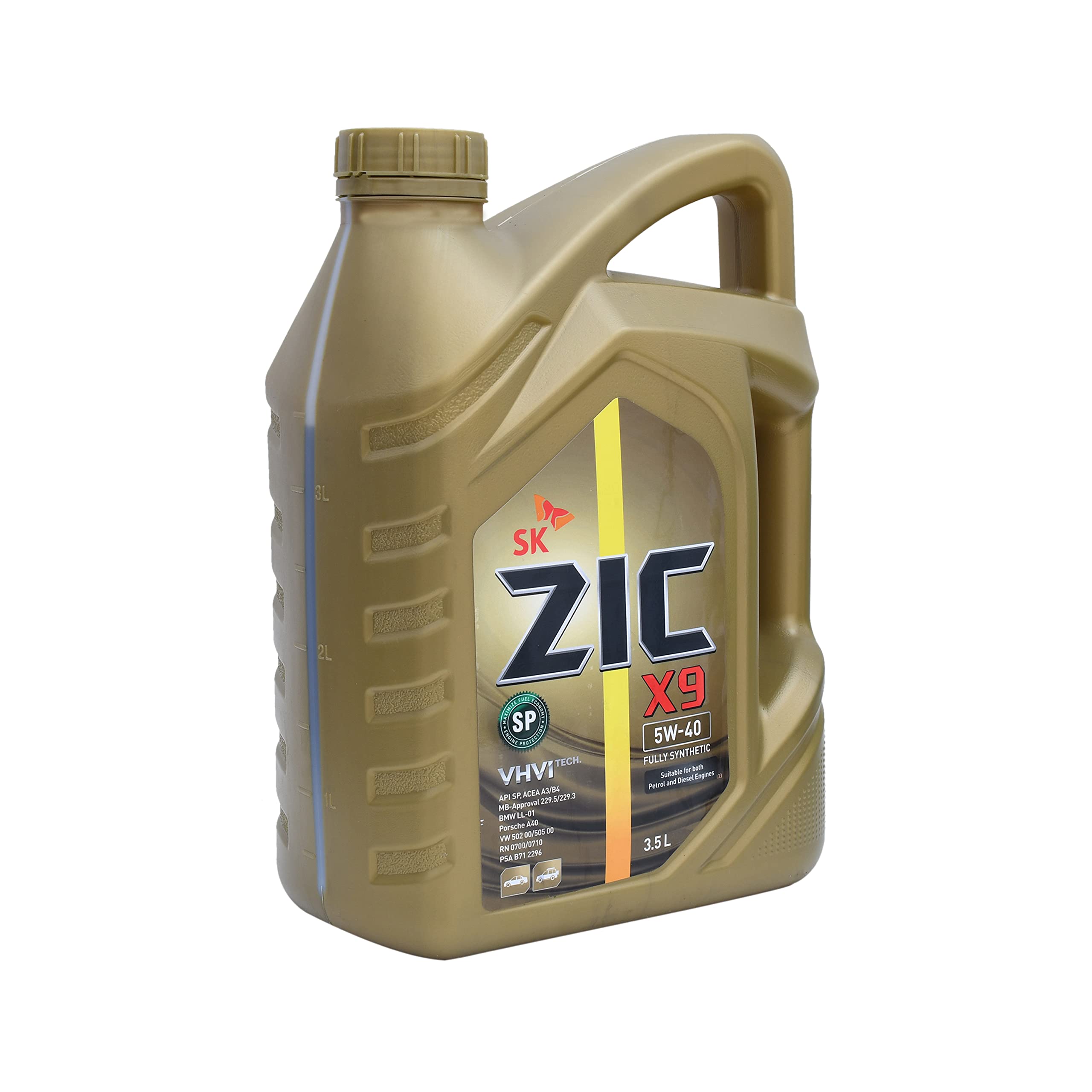 ZIC X9 5W-40 3.5Lt, 100% FULLY SYNTHETIC ENGINE OIL (API SP, ACEA