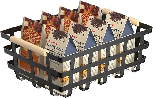 Miniatura 6 de Cestas de alambre de metal de alambre organizador de almacenamiento de alimentos de alambre de metal, cestas de almacenamiento de alimentos de