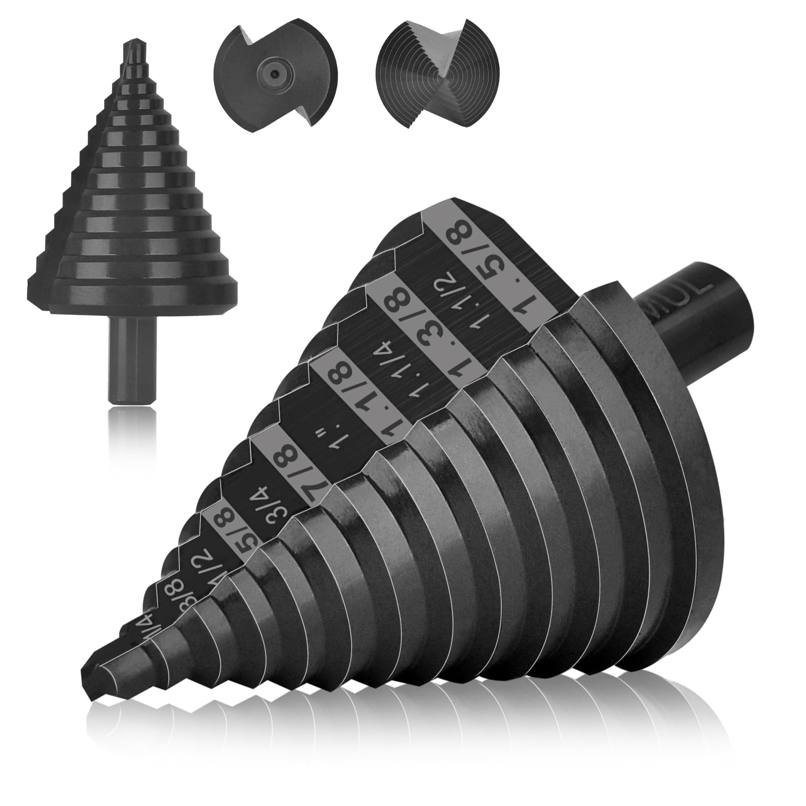 OXMUL Large Step Drill Bit for Steel, 1-5/8