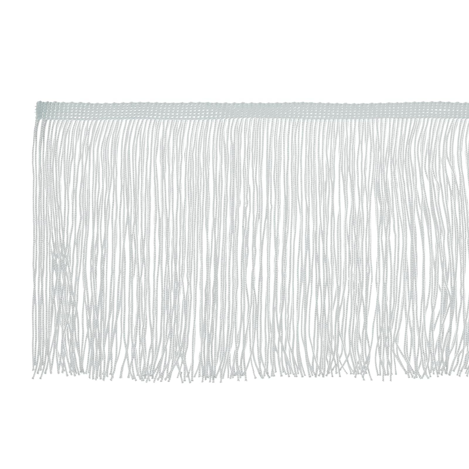 PATIKIL 10 Yards 6 Inch Fringe Trim Tassel Sewing Trim, Polyester Chainette for DIY Craft Clothing Accessories Latin Wedding Dress Lamp Shade Decoration, Silver