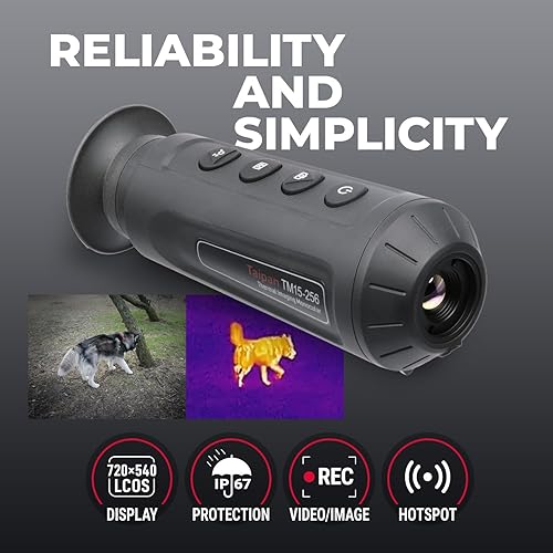 Vista 3 de AGM Global Vision Taipan Thermal Imaging Monocular for Hunting 12μm Sensor, Hot Spot Tracking, 8× Digital Zoom, Video Recording, WiFi, IP67