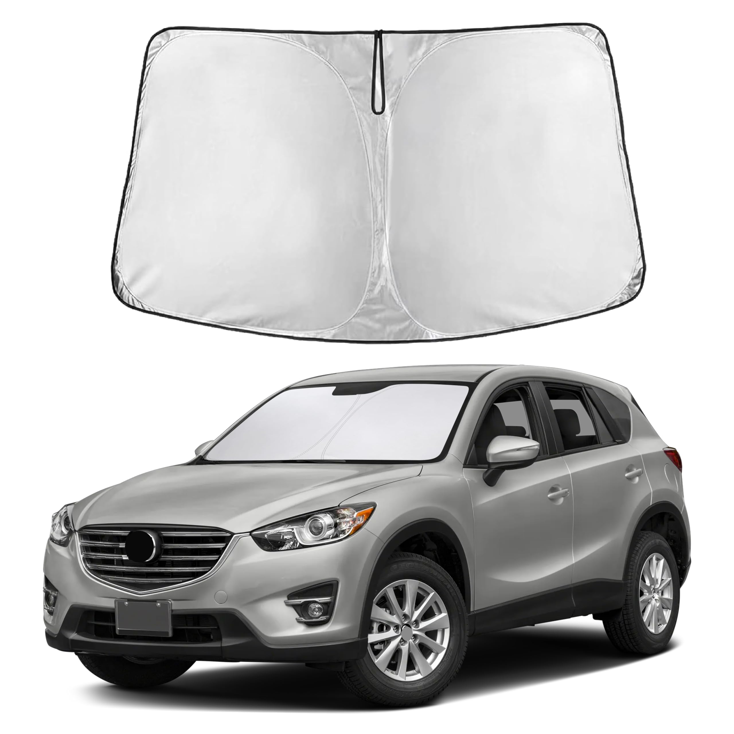 EcoNour Windshield Sun Shade Compatible for Mazda CX-5 2013–2025 2016