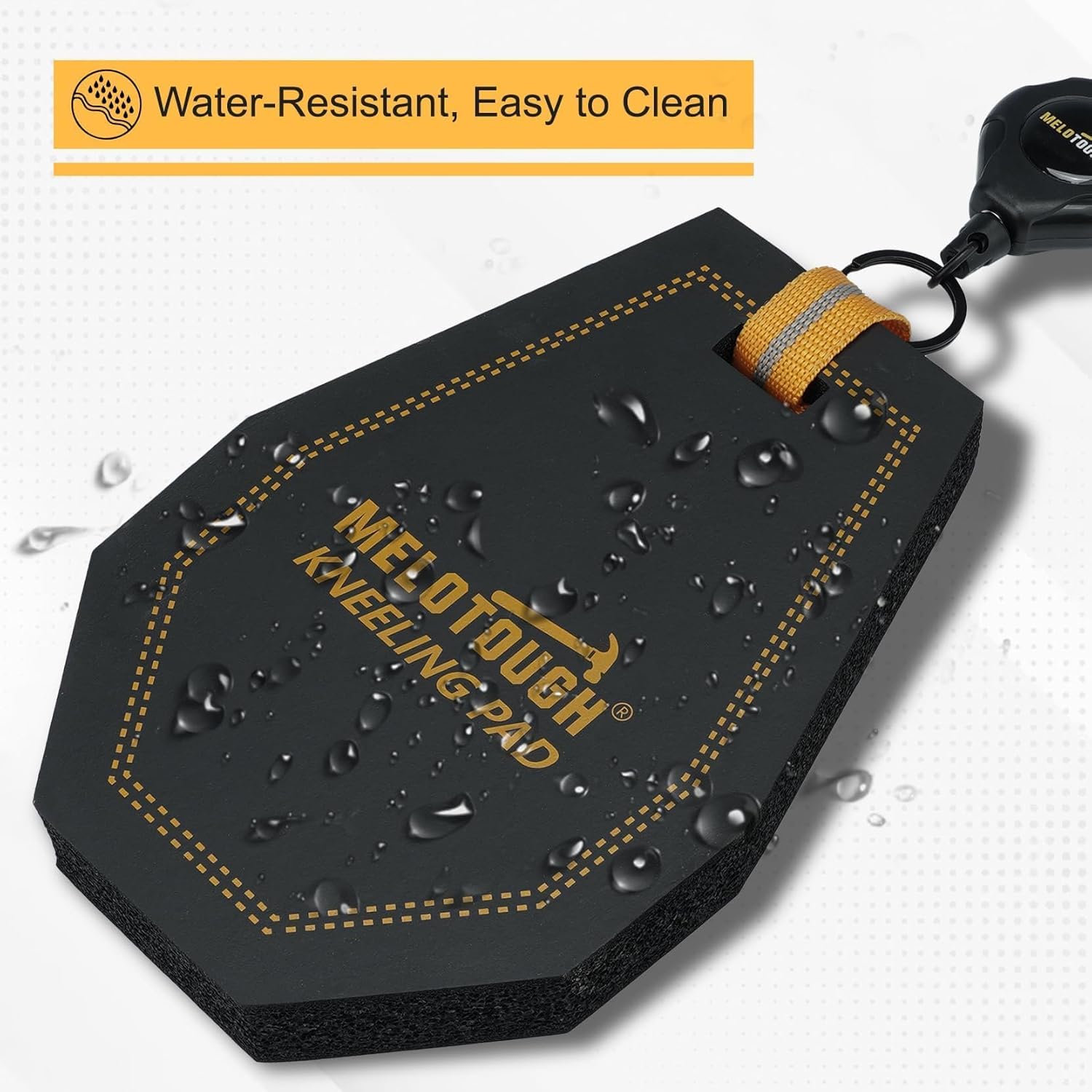 MELOTOUGH Impact Holster 3-in-1 Drill Holster Combo with Magnetic Wristband, Mini Kneeling Pads with Badge Reel for Work, 1" Thick Soft NBR Foam Kneeling Pad