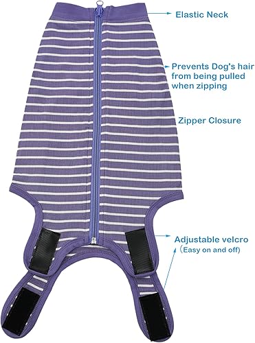 Miniatura 45 de Traje de recuperación de cirugía para perros – Después de la esterilización, heridas abdominales después de la recuperación quirúrgica, antilamida