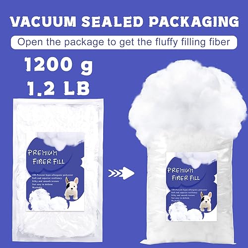 Miniatura 9 de BUTUZE Relleno de fibra de poliéster de alta calidad, fibra de alta resistencia, relleno para animales de ganchillo, relleno de manualidades