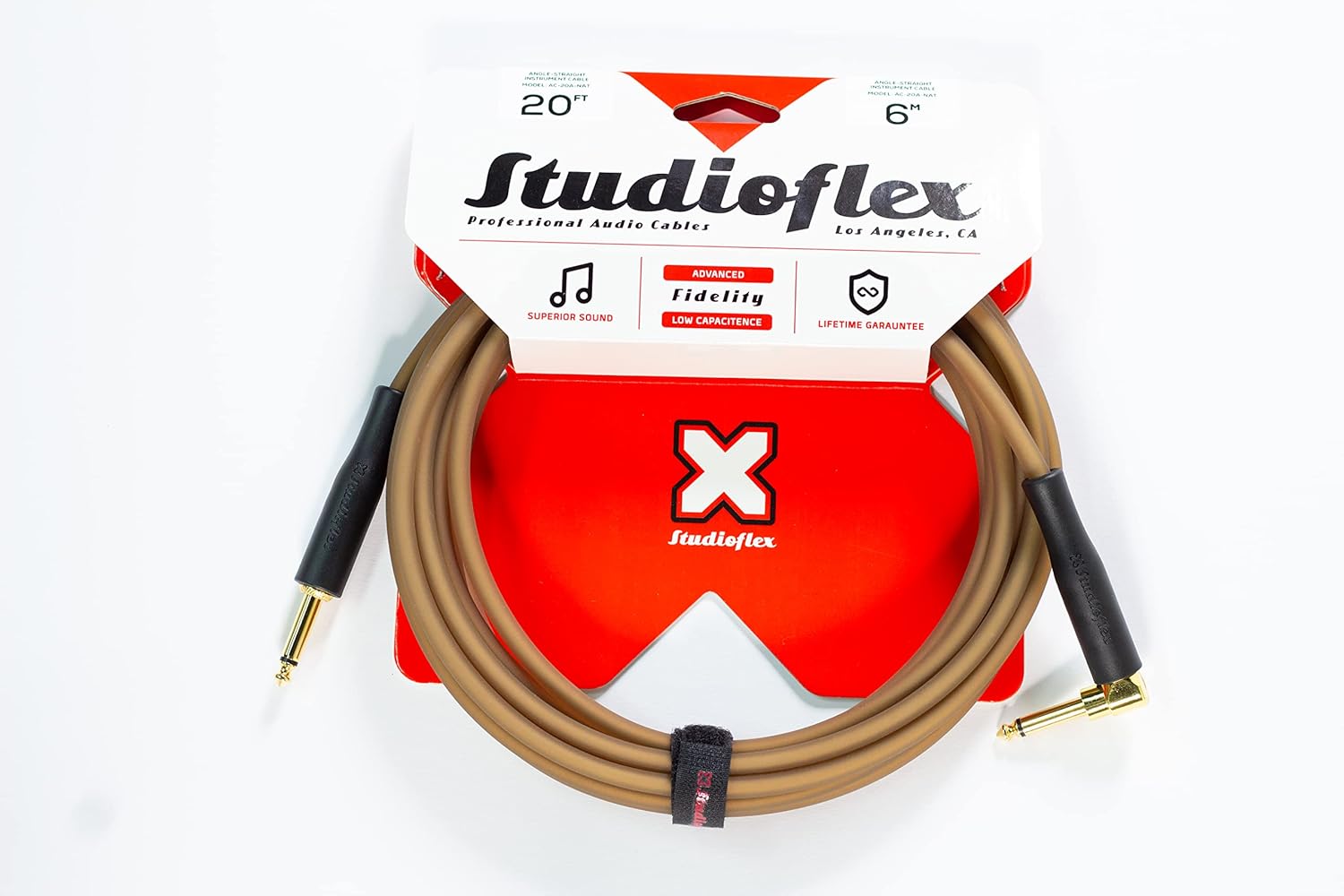 Acoustic-Electric Guitar Cable 20FT Specifically Designed for Recording Acoustic Instruments
